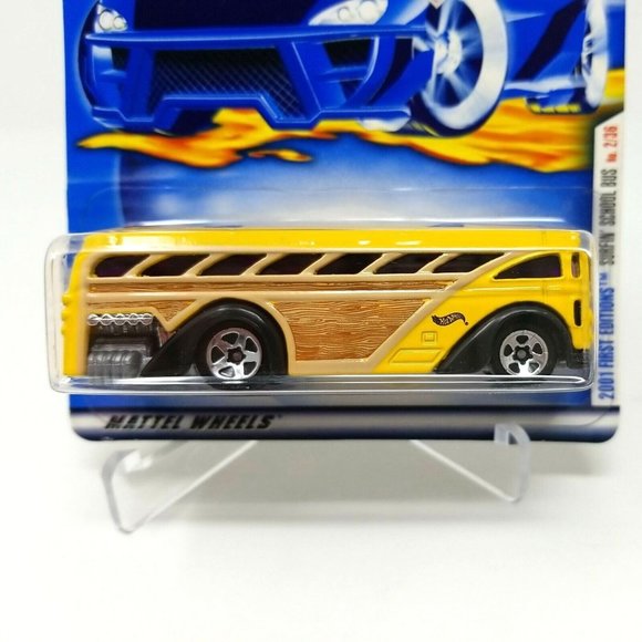 2001 First Editions Hot Wheels SURFIN' SCHOOL BUS #014 5 Spoke Wheels 1:64 (hw) - Picture 2 of 7